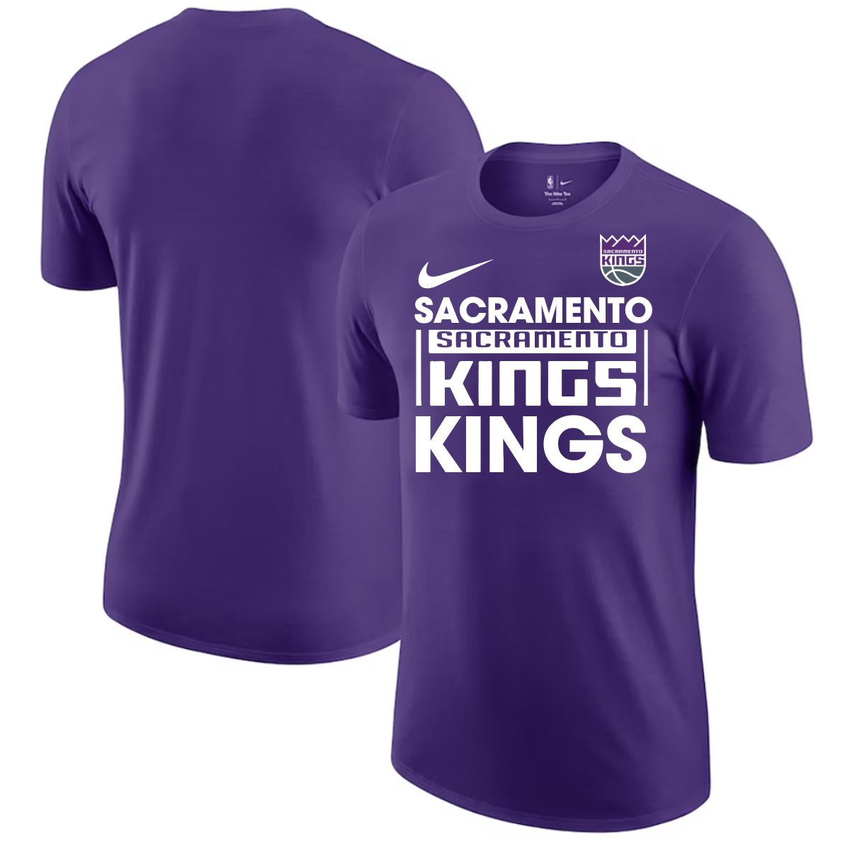 Men 2025 NBA Sacramento Kings Purple Nike T shirts style 1->nba t-shirts->Sports Accessory